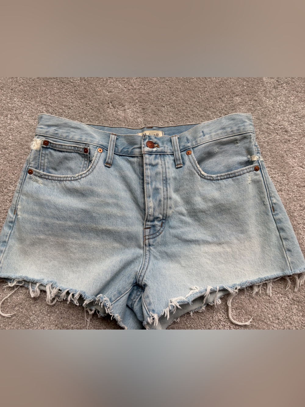 Madewell Light Wash Relaxed Denim Shorts